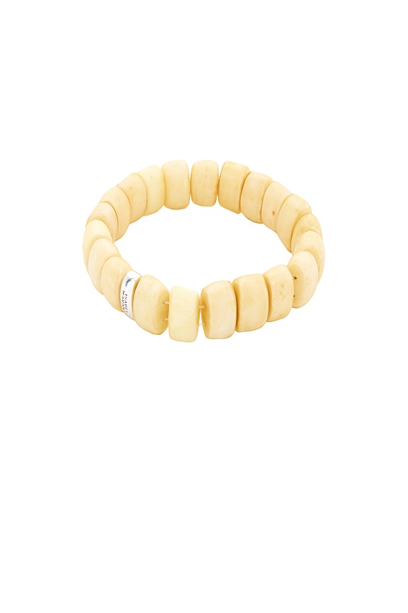 view 2 of 2 Arm Bracelet in Ecru & Silver