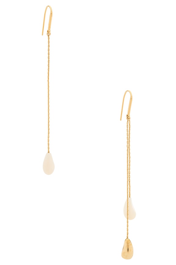 view 2 of 4 Asymmetric Earrings in Ecru