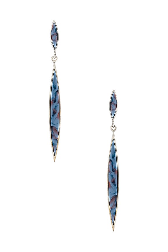 view 1 of 3 Boucle d'Oreill Earrings in Greyish Blue & Silver