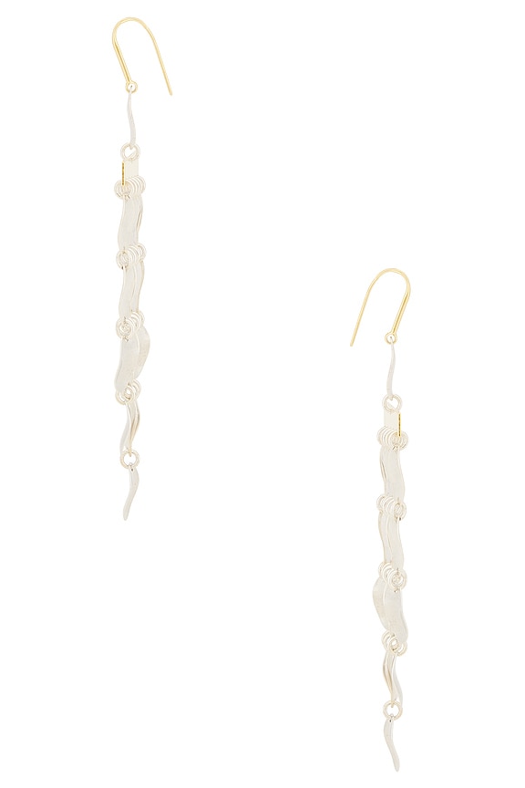 view 2 of 2 Ailys Fringe Earrings in Silver & Dore