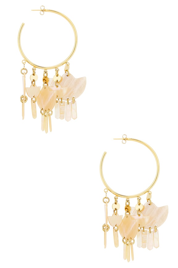 view 2 of 3 Yue Large Hoop Earrings in Lotus