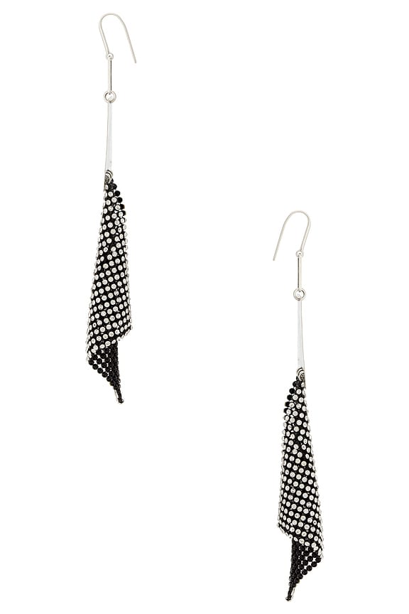 view 2 of 4 AVA LONG 귀걸이 in Black & Silver