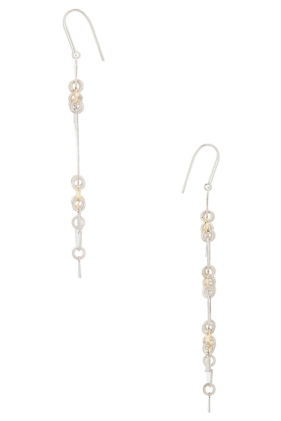 view 2 of 3 Asymmetric Earrings in Silver & Dore