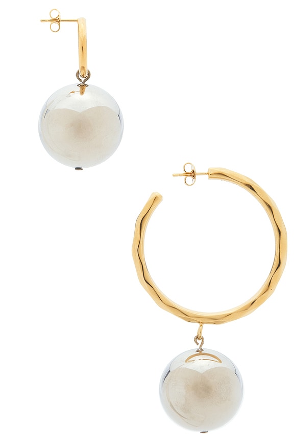 view 2 of 4 Asymmetric Earrings in Dore & Silver