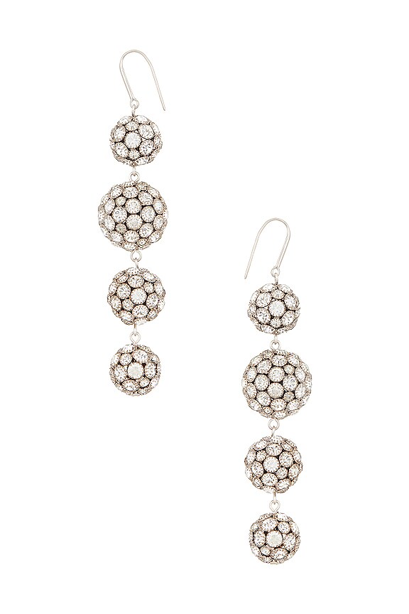 view 2 of 3 BOUCLE 귀걸이 in Transparent & Silver