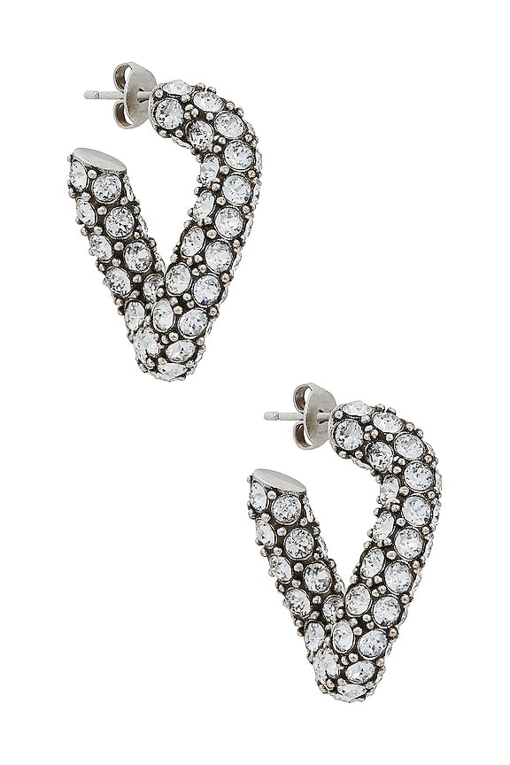 view 2 of 4 PENDIENTES BOUCLE D'OREILL in Transparent & Silver