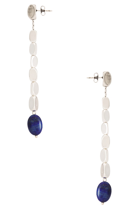 view 2 of 2 Leotie Earrings in Navy & Silver