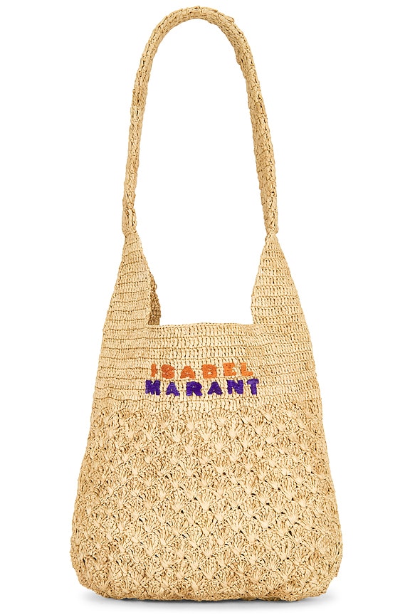view 1 of 6 Praia Small Bag in Natural, Purple & Orange