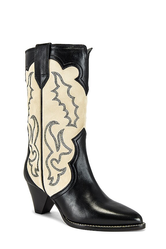 view 2 of 5 BOTÍN LINLE in Black & Ecru