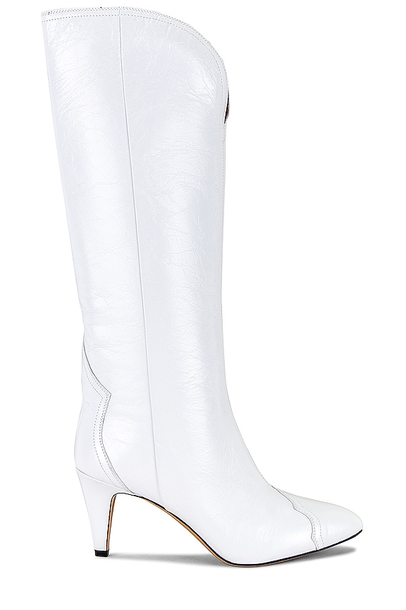 Isabel Marant Lestany Leather Boot White REVOLVE