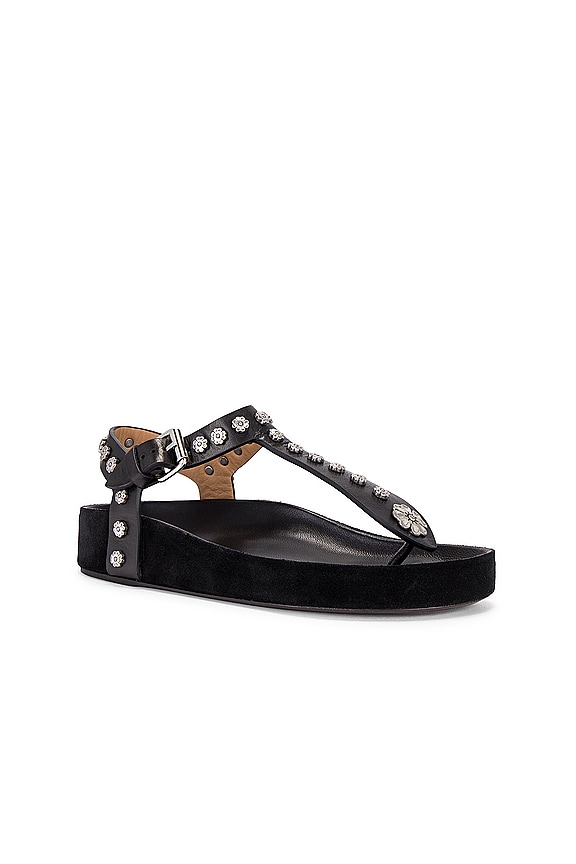 view 2 of 5 Enore Sandal in Black & Silver