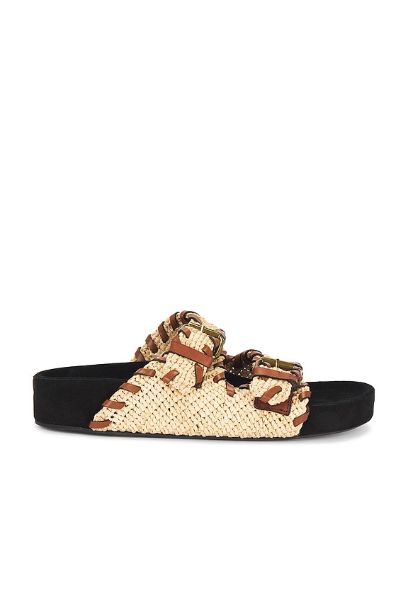 view 1 of 5 Lennyo Slide in Natural & Cognac