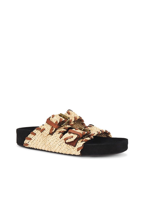 view 2 of 5 Lennyo Slide in Natural & Cognac