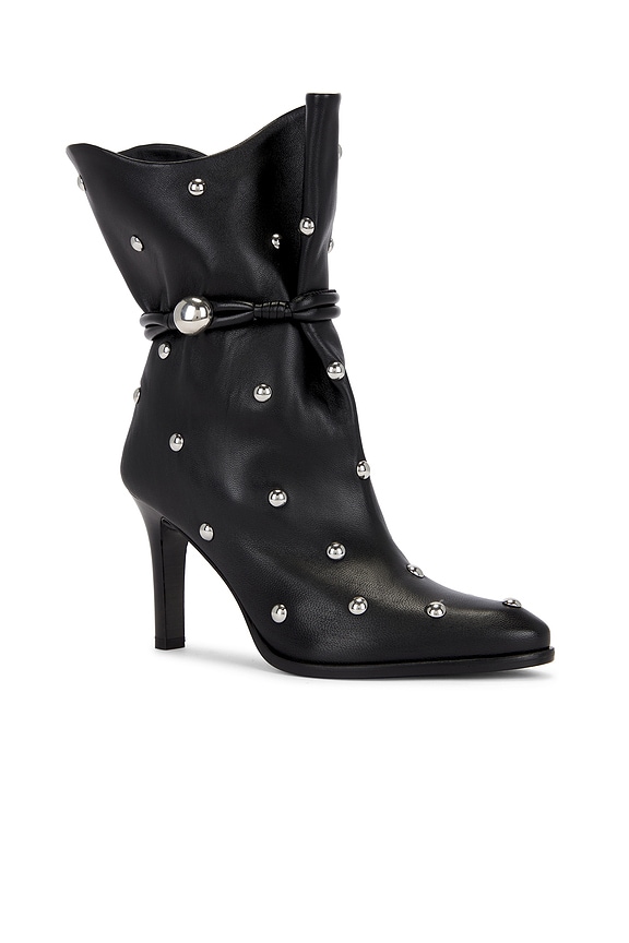 view 2 of 5 Lolya Studded Ruffle Boot in Black & Silver