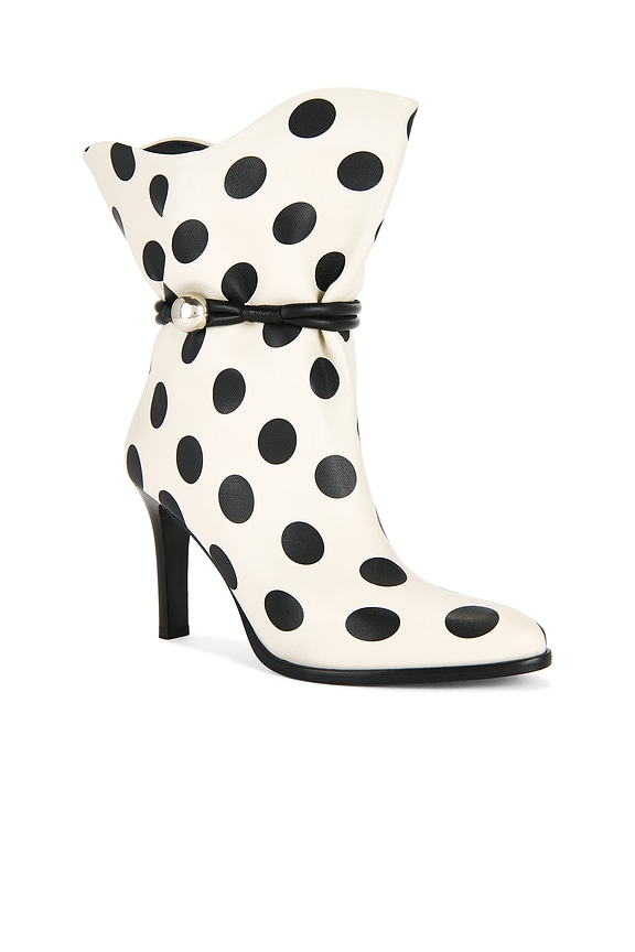 view 2 of 5 Lolya Ruffle Boot in Chalk & Black