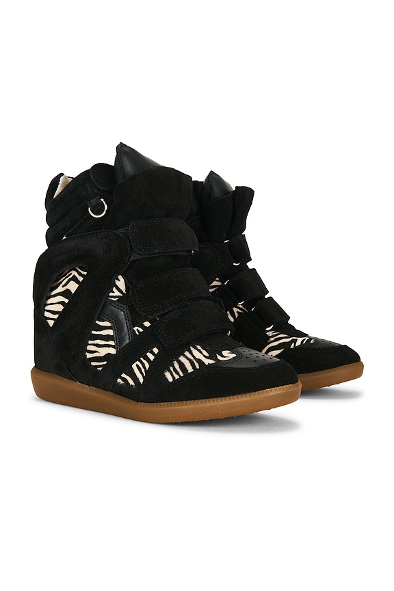view 2 of 9 Bekett Ring Sneaker in Black & Zebra