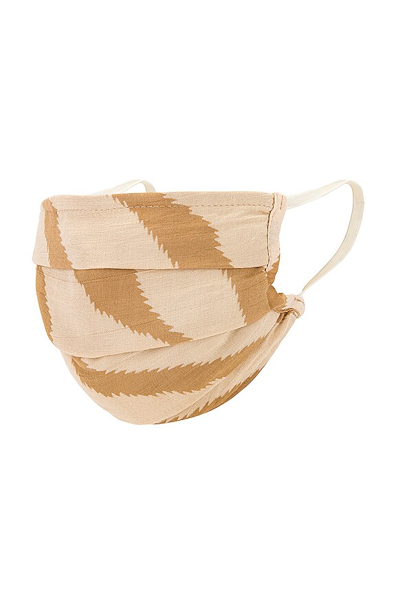 view 1 of 3 Woven Face Covering in Golden Zebra