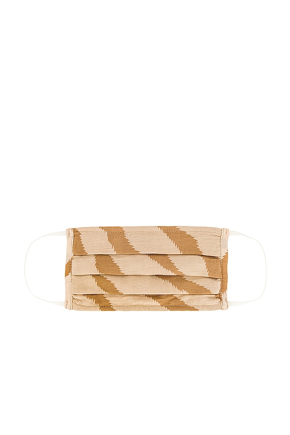 view 2 of 3 Woven Face Covering in Golden Zebra
