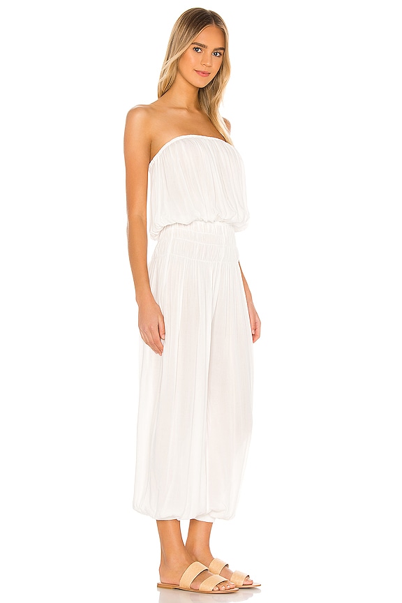 view 2 of 3 Seychelle Strapless Pleated Jumpsuit in Bone