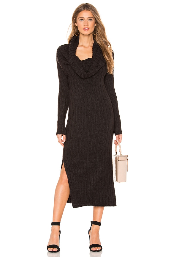 view 1 of 4 Cappuccino Cowl Neck Dress in Black