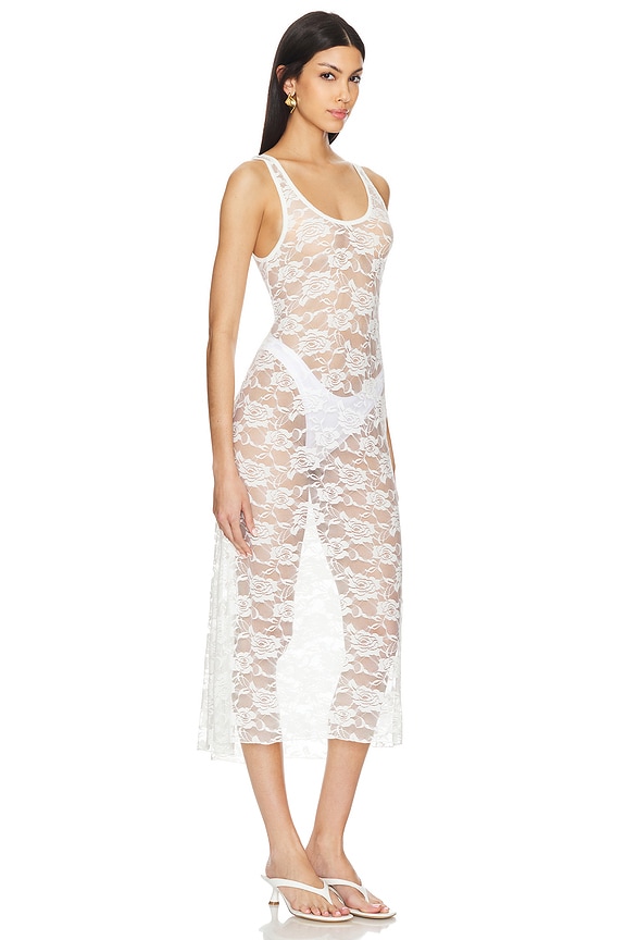 view 2 of 3 ROBE MI-LONGUE AMARA in Ivory