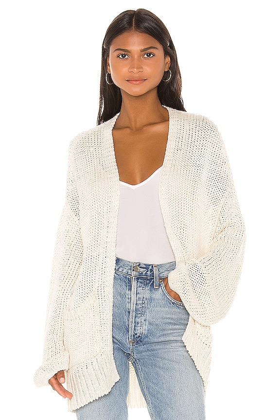 Indah Cayenne Solid Oversized Cardigan in Opal | REVOLVE
