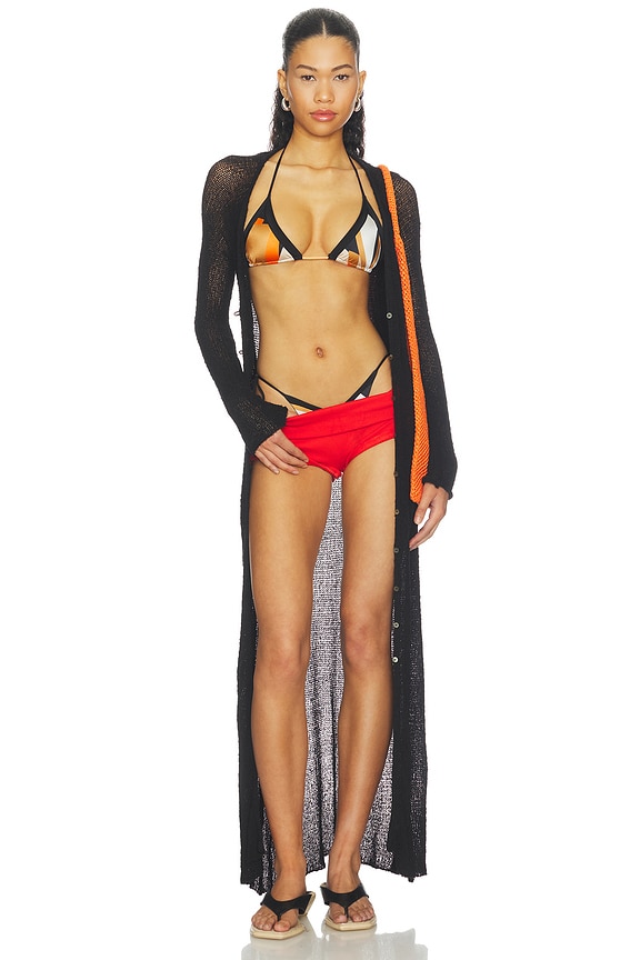 view 2 of 4 Jolene Button Front Duster in Black
