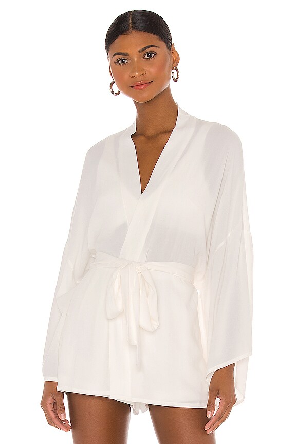 view 2 of 5 Kumala Solid Kimono in Ivory