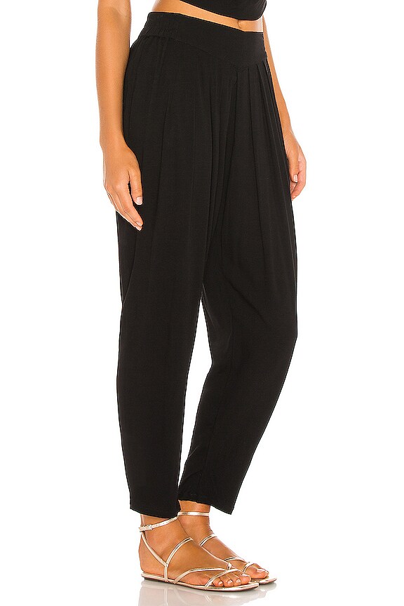 view 2 of 4 Tanah Solid 80s Pleated Trouser in Black