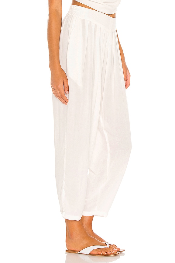 view 2 of 4 Tanah Solid 80s Pleated Trouser in Ivory