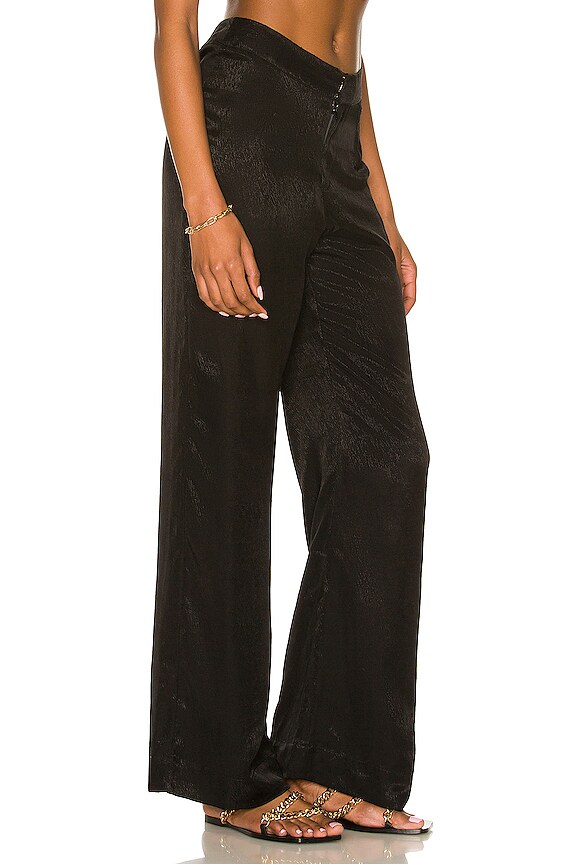 view 2 of 4 PANTALÓN CON TRABILLAS FLORA in Black