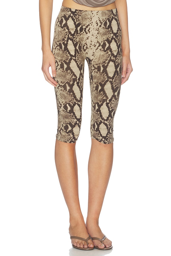 view 2 of 6 Printed High Waisted Capri Pant in Python