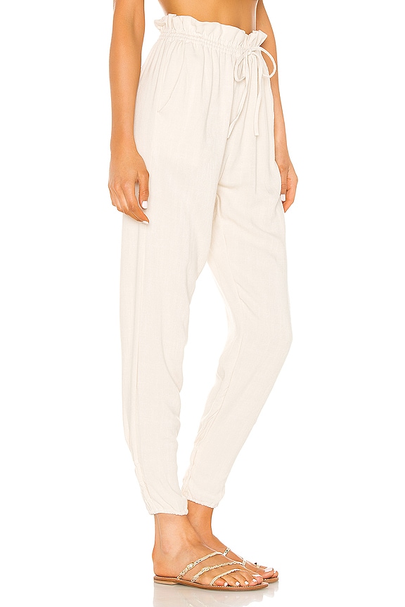 view 2 of 4 Iris Stonewash Paper Bag Waist Trouser in Opal Stonewash