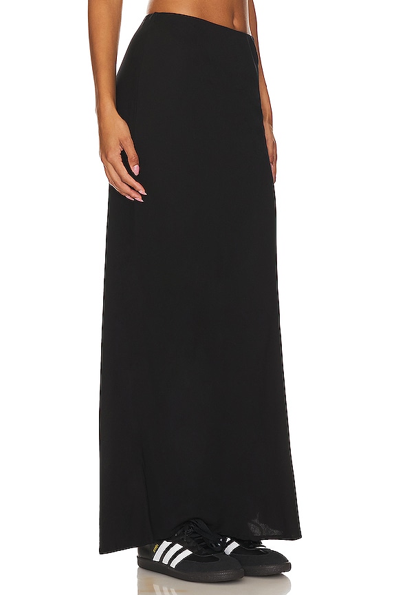 view 2 of 4 Bianca Bias Cut Maxi Skirt in Black