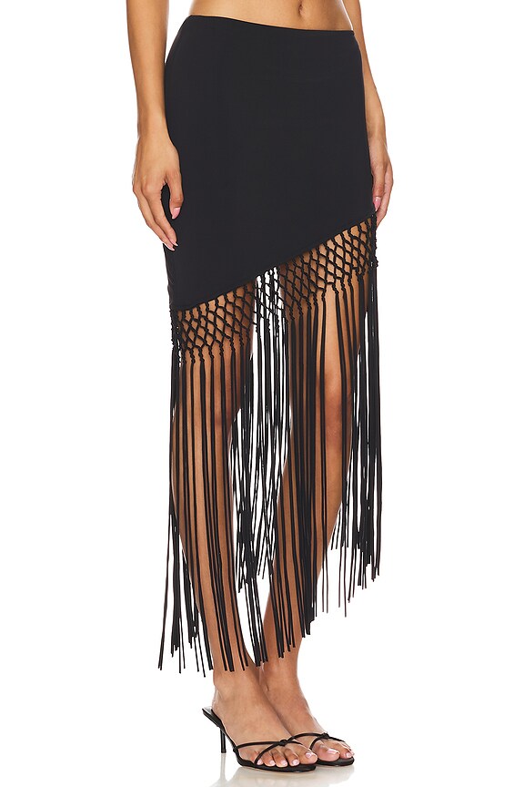 view 2 of 4 Talula Asymmetric Mini Skirt in Jet