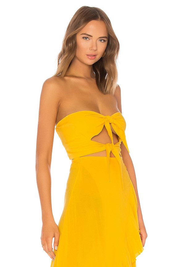 view 2 of 4 HAUT À DOUBLE NŒUD LIPA in Marigold