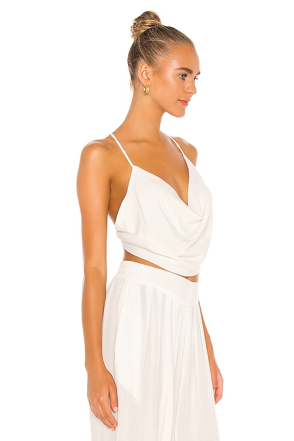 view 2 of 4 Polina Solid 70s Cowl Neck Cami in Chalk