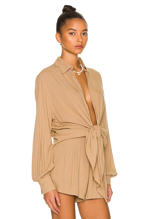 view 2 of 4 ТОП С ЗАВЯЗКОЙ TILDA in Mocha