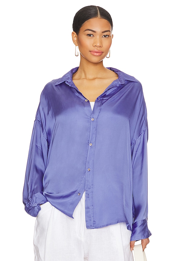 view 2 of 5 Lakeshore Button Up Shirt in Purple Rain