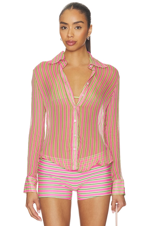 view 2 of 6 CAMISA AJUSTADA RHODE in Watermelon
