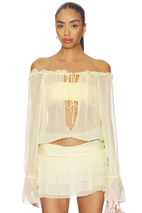 view 1 of 4 Amaya Top in Pale Yellow
