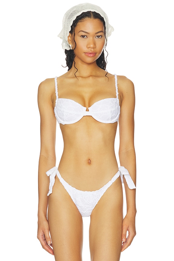 view 1 of 6 Arden Bikini Top in White