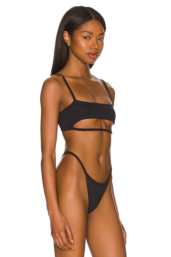 view 2 of 4 Leann Cut Out Bikini Top in Black