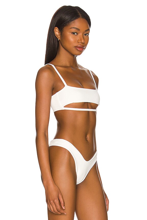 view 2 of 4 Leann Cut Out Bikini Top in White