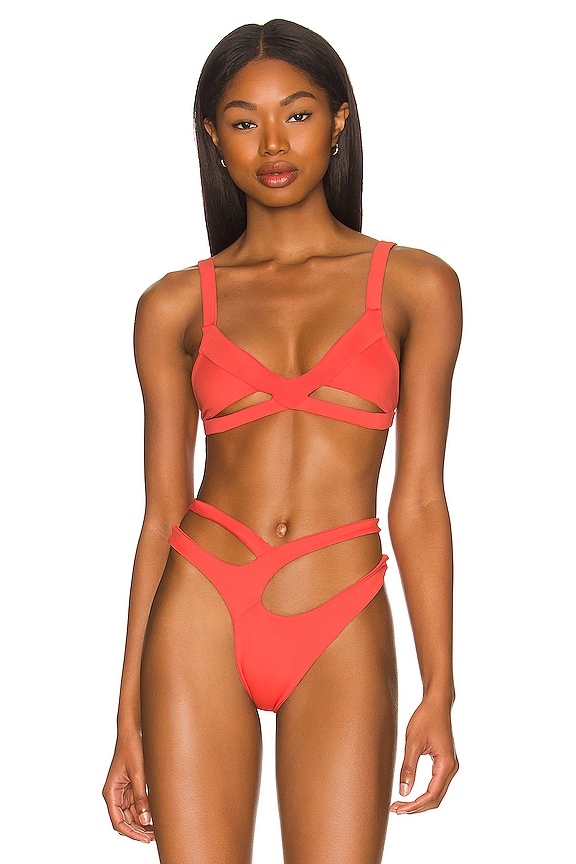 view 1 of 4 HAUT DE MAILLOT DE BAIN NOVA in Coral