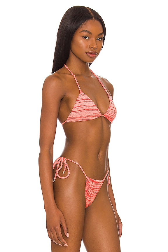 view 2 of 4 Dune Triangle Bikini Top in Strawberry