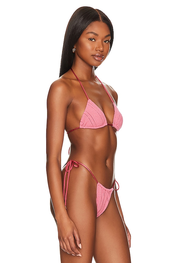 view 2 of 4 Candy Triangle Bikini Top in Rouge