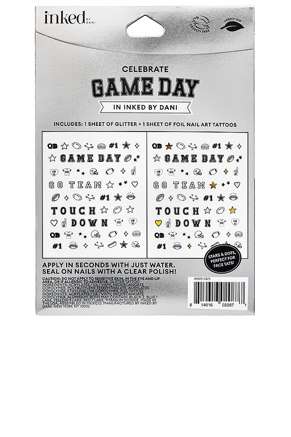 view 2 of 3 Game Day Victory Nail Art in Black Multi