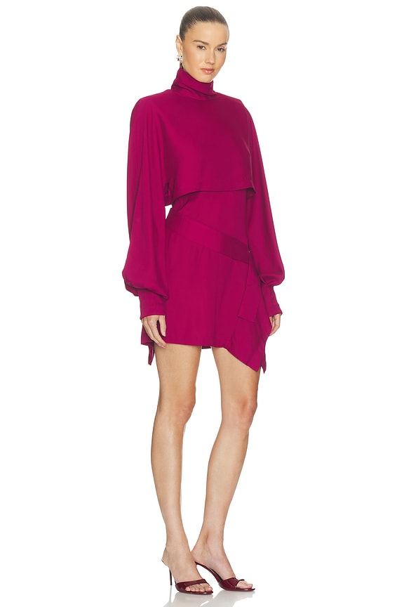view 2 of 3 Veddy Dress in Raspberry