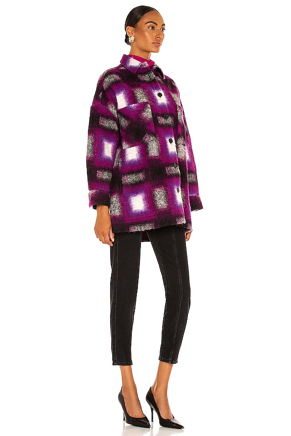 view 2 of 3 Harwel Shacket in Natural White & Purple